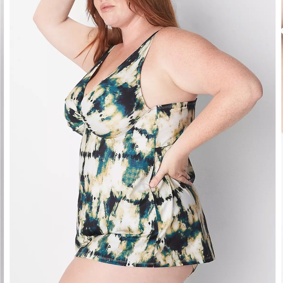 Lane Bryant Swim Top, Knot-Front Tankini - Picture 3 of 5